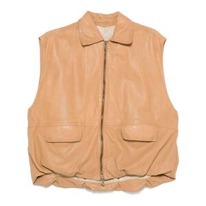Santoro Brown Jackets - Waistcoat & Gilets Women